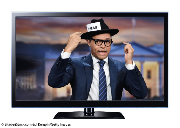 Fernsehbildschirm mit amerikanischer Comedysendung