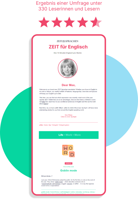 ZEIT für Englisch - der kostenlose Newsletter