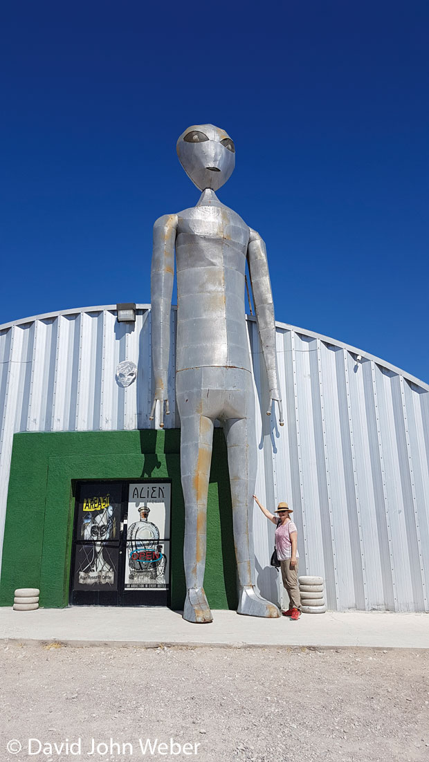 The Alien Research Center in Hiko, Nevada:  a well-known landmark in this desert region