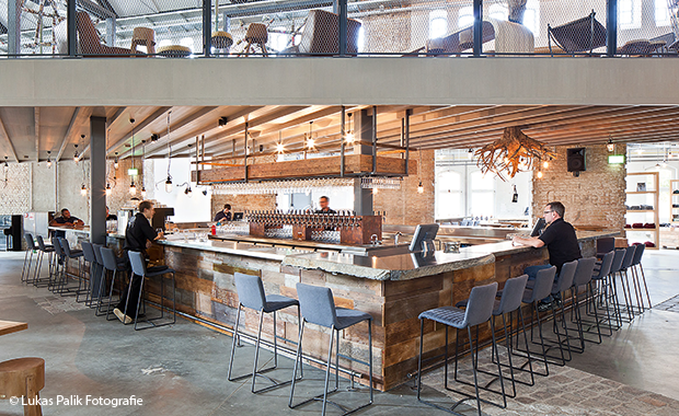 The cool, modern interior of Stone Brewing in Berlin’s Mariendorf neighborhood