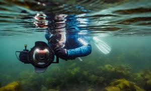 Unterwasserfotografin