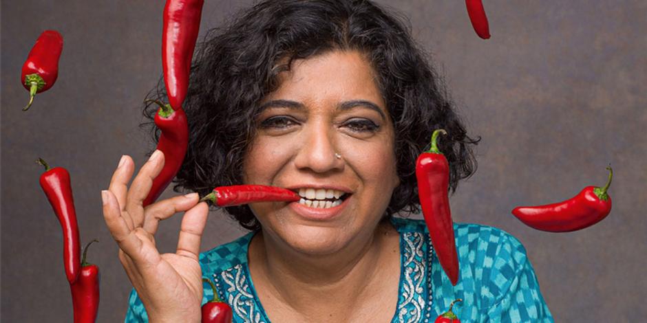 Asma Khan in her kitchen