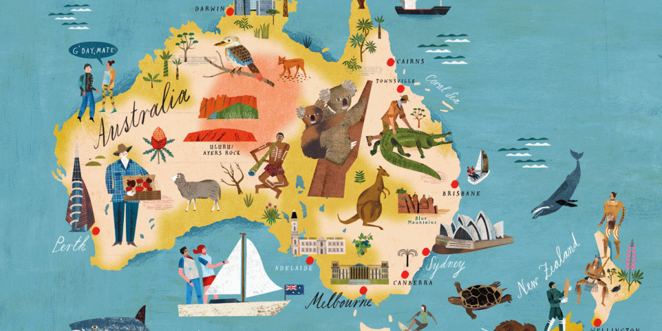 Australien-Karte