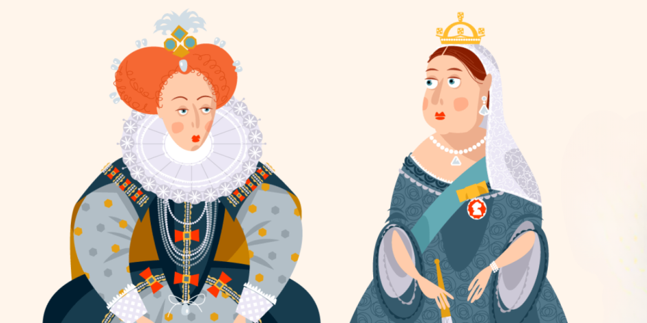 Queen Elizabeth I and Queen Victoria 