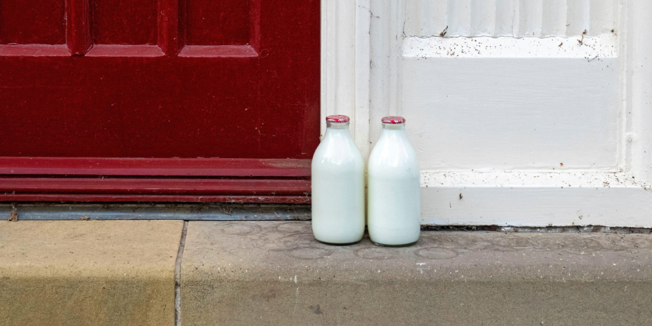 Milch vor der Tür