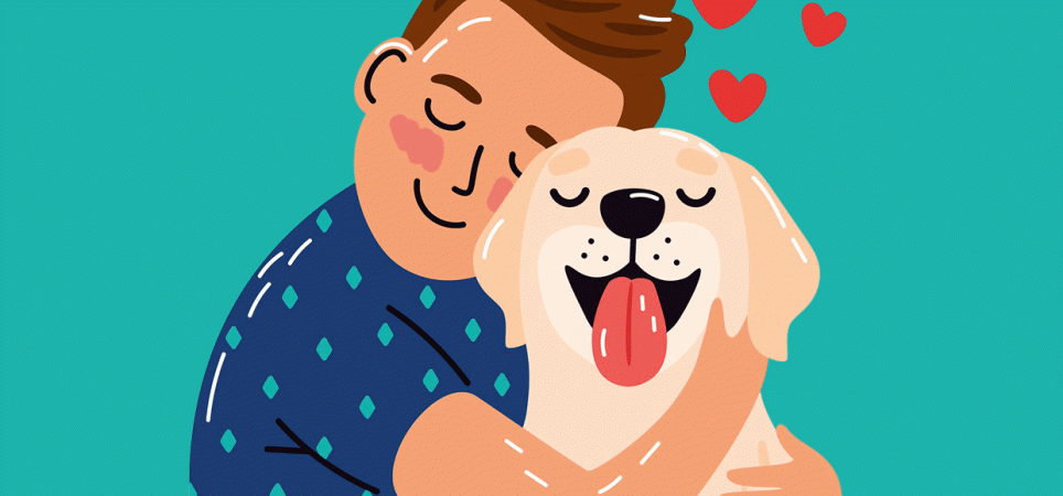 Junge mit Hund