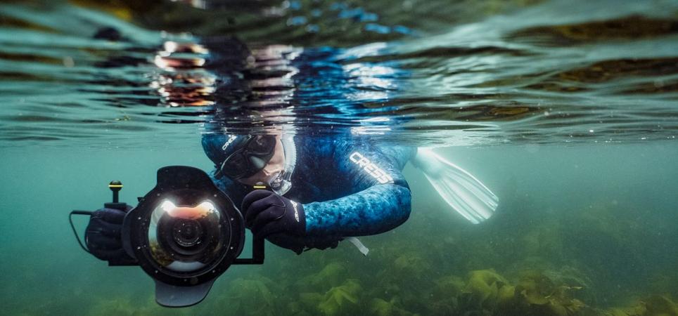 Unterwasserfotografin