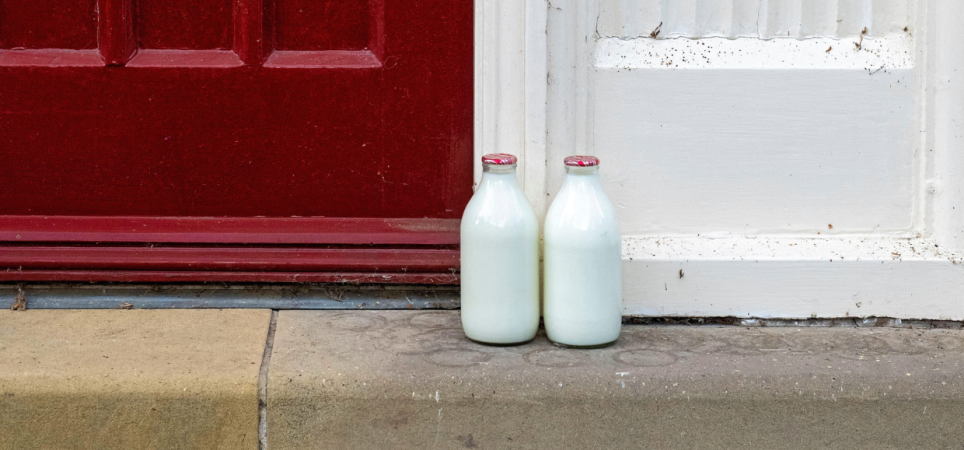 Milch vor der Tür