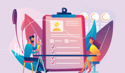 Illustration: Feedbackgespräch