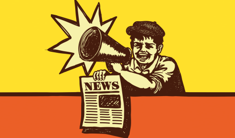 Illustration eines Zeitungsjungen
