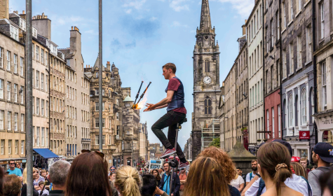 Straßenkünstler auf dem Fringe-Festival in Edinburgh