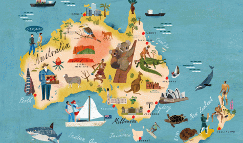 Australien-Karte