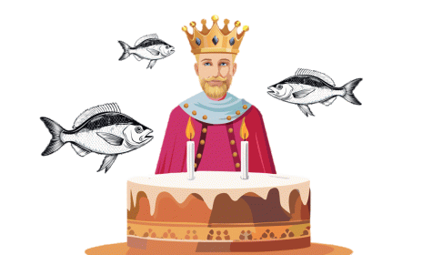 König und Fische