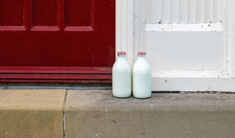 Milch vor der Tür